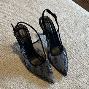 Black Lace Women's Heels